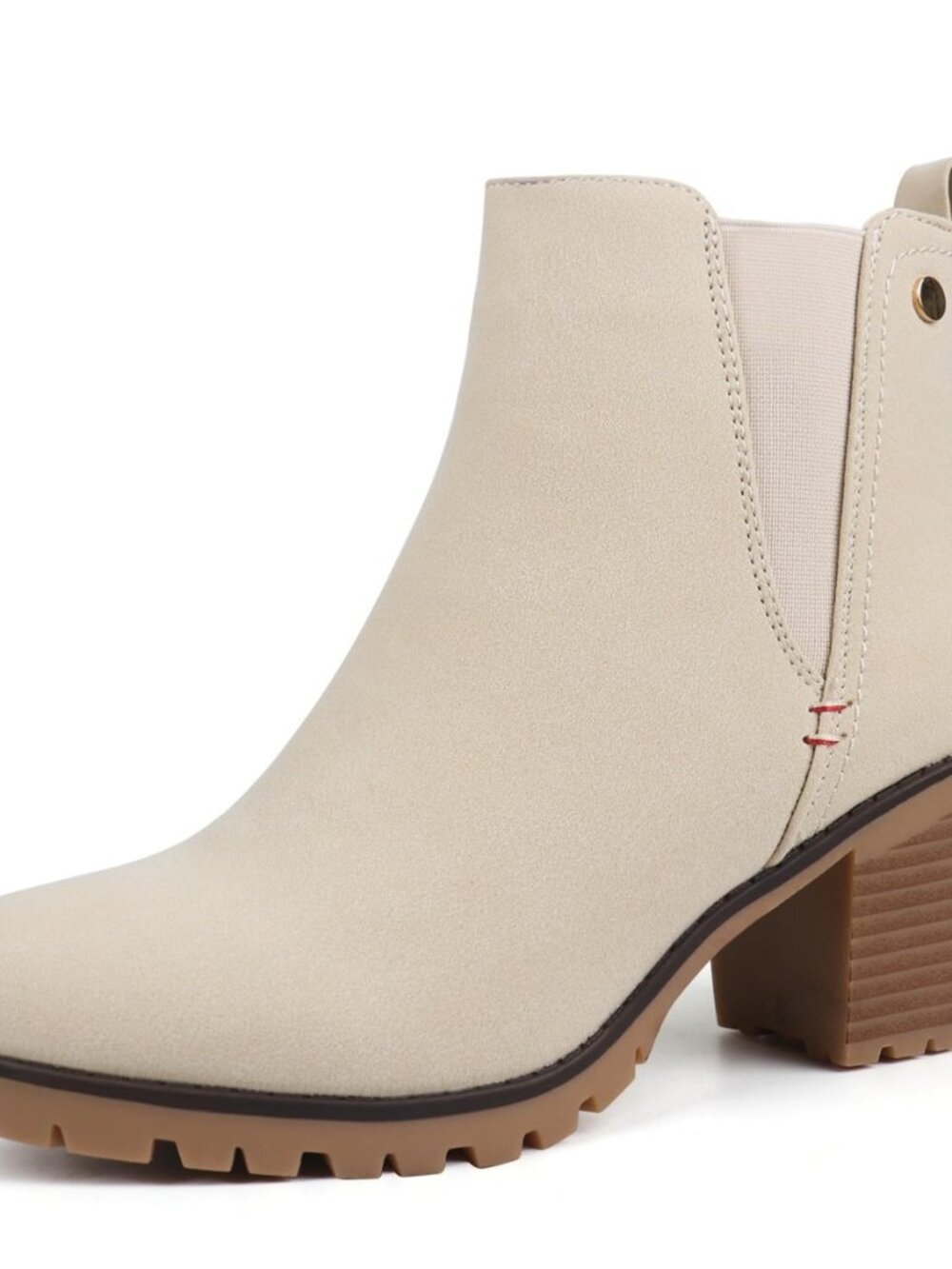 Women Suede Ankle Booties Slip On Chelsea Boots